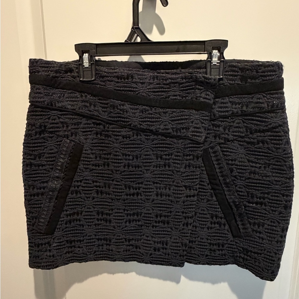 IRO Black Textured Mini Skirt